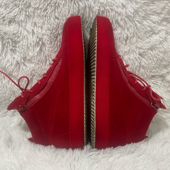 Giuseppe Zanotti Red Kriss Velvet Sneakers for men - Picture 7 of 16